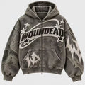 WOUNDEAD Heavyweight Zip Hoodie – Washed Grey LIMITED EDITION